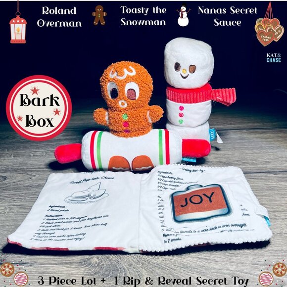 Barkbox Roland Overman Toasty Snowman Nana Secret Sauce M Christmas Thanksgiving - Picture 1 of 10